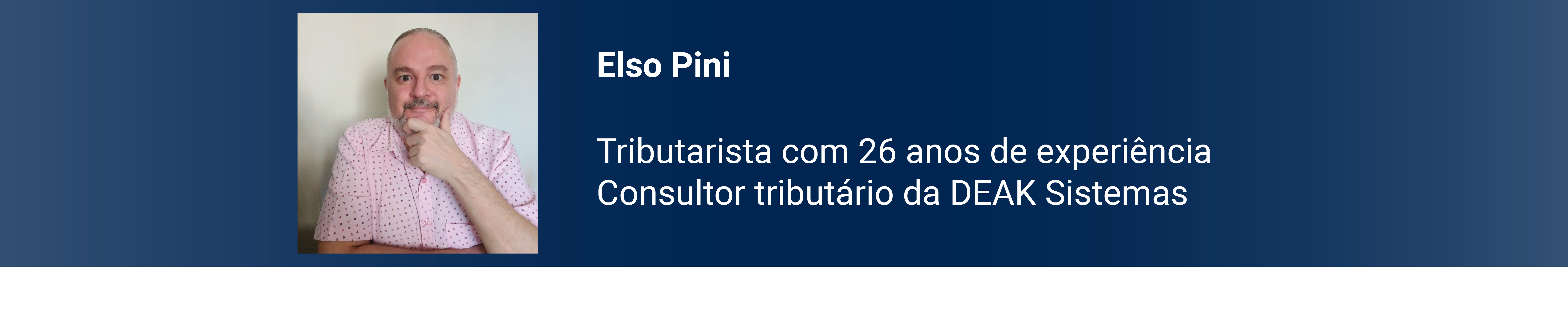 Consultor tributário da DEAK Sistemas